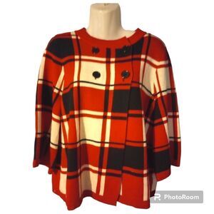 Hampshire studio acrylic bell sleeve cape style sweater